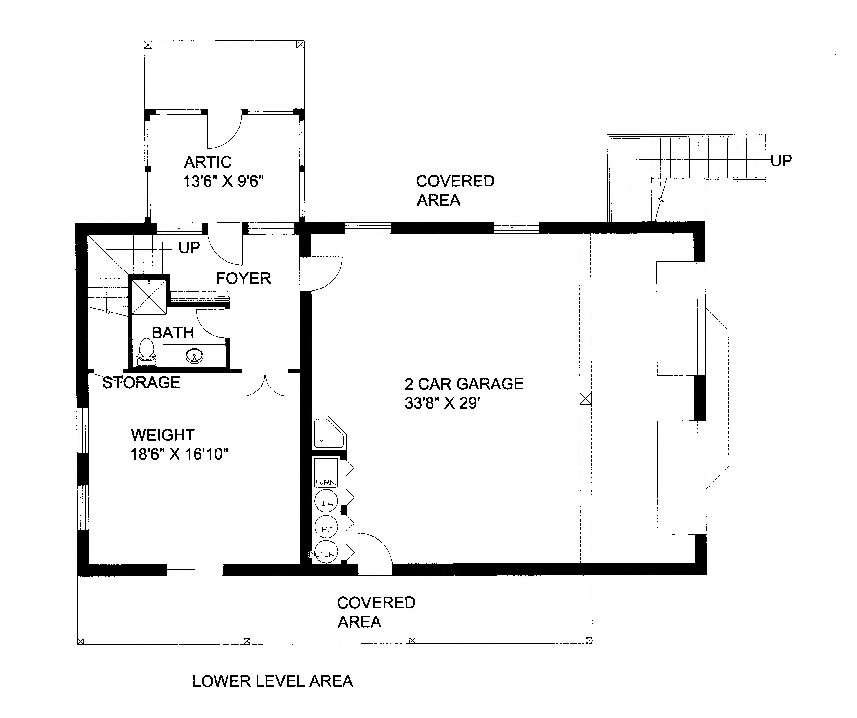 Floor Plan Basement of Traditional Plan #132-1524
