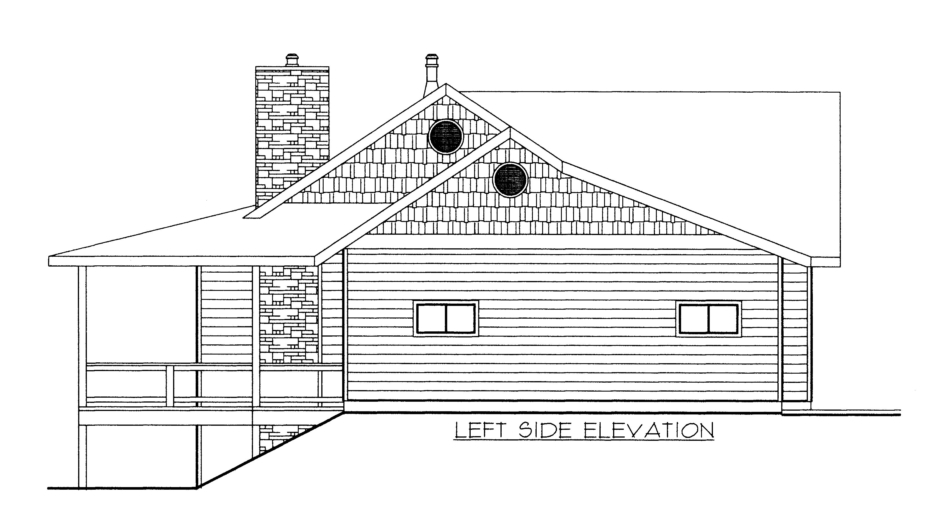 Home Plan Left Elevation of this 4-Bedroom,4026 Sq Ft Plan -132-1525