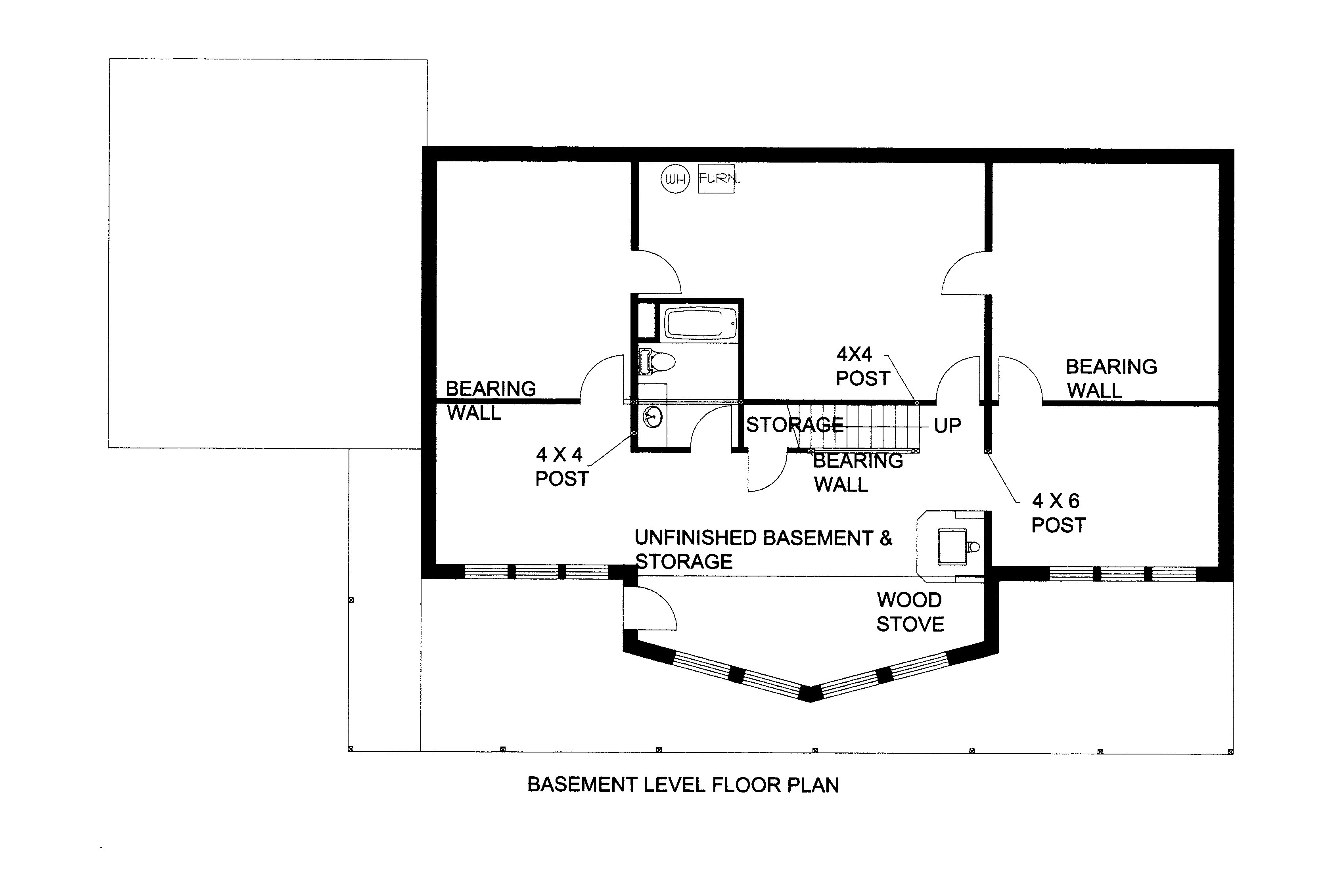 Floor Plan Basement of Traditional Plan #132-1526