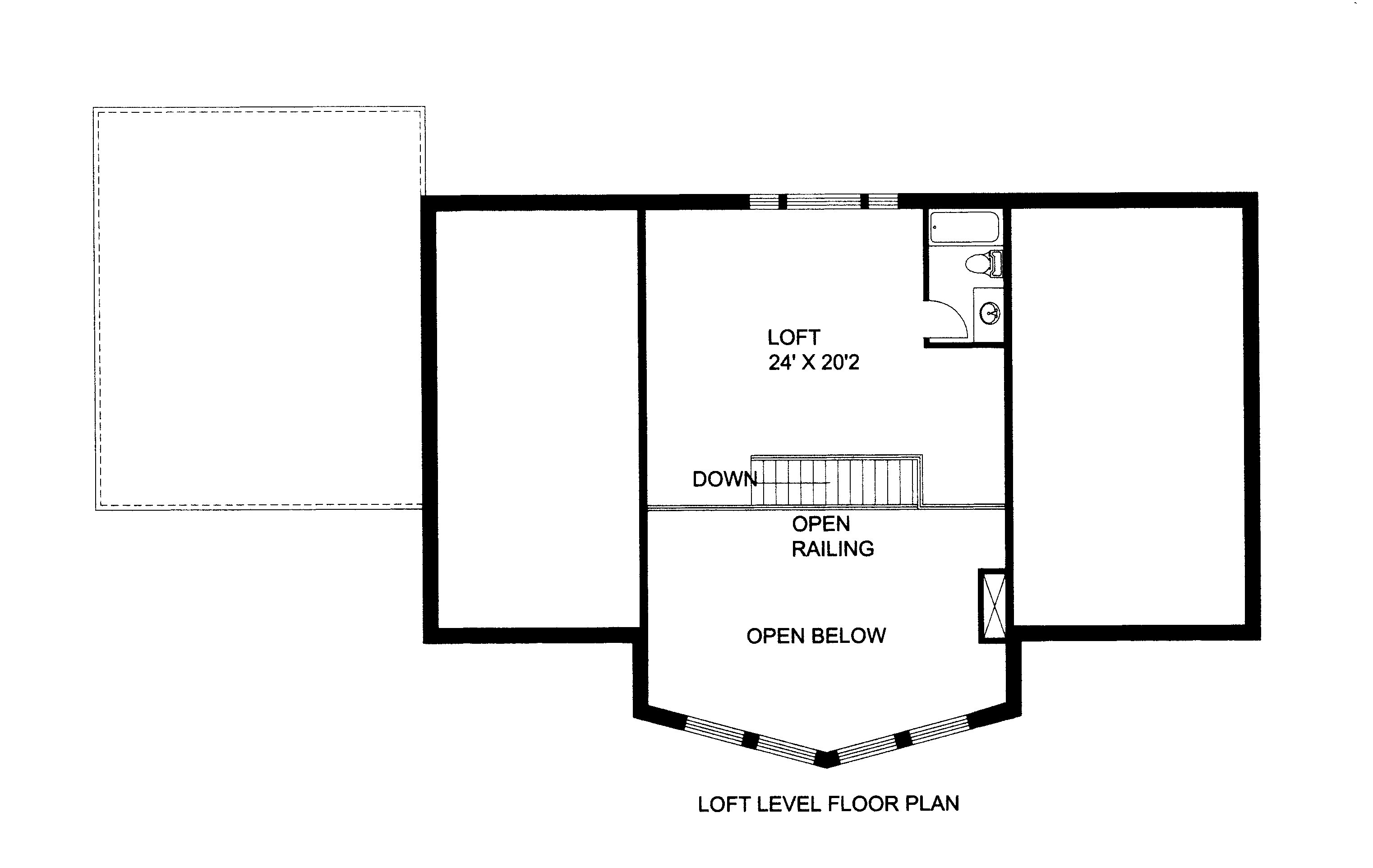 Floor Plan Second Story of Traditional Plan #132-1526