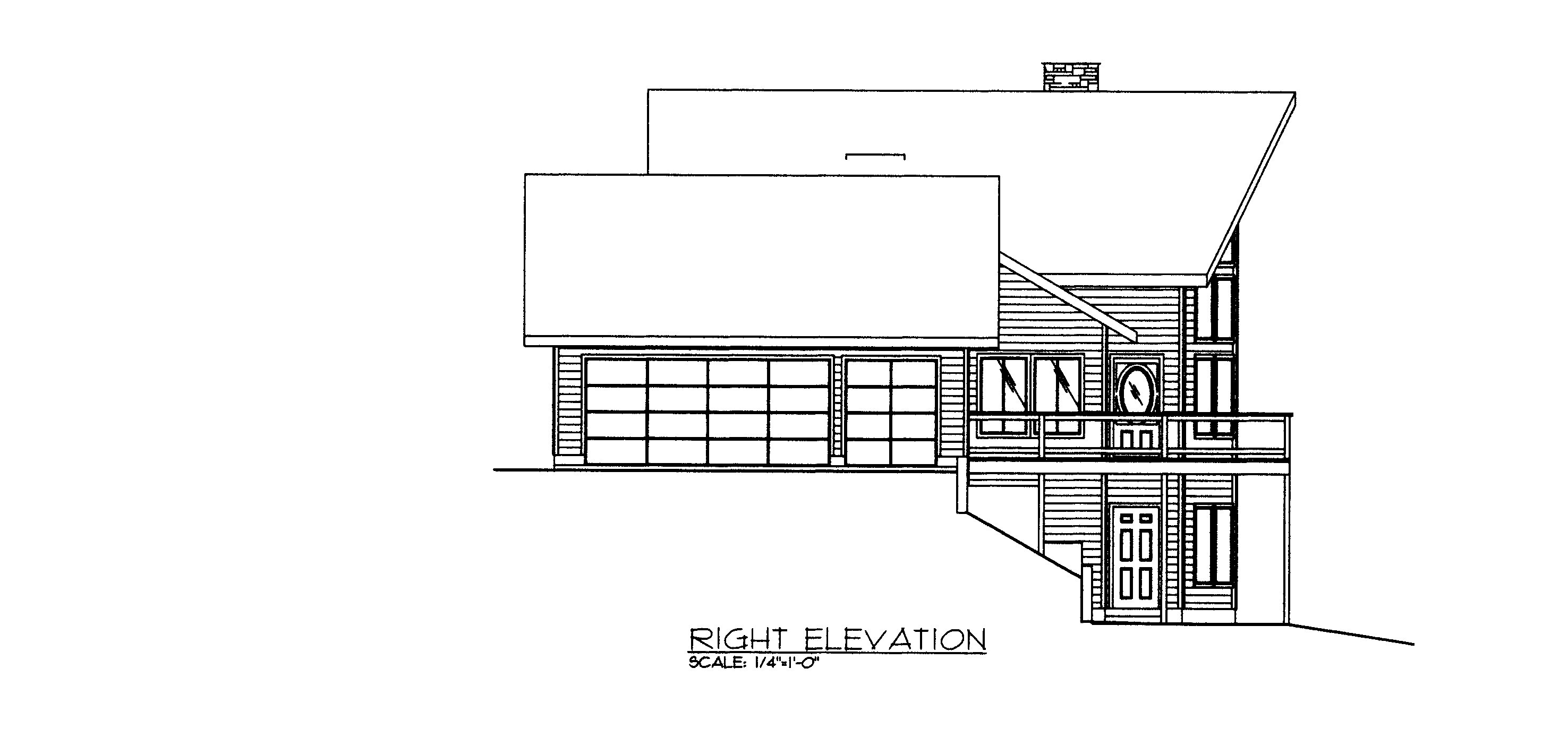 Home Plan Right Elevation of this 2-Bedroom,4040 Sq Ft Plan -132-1526