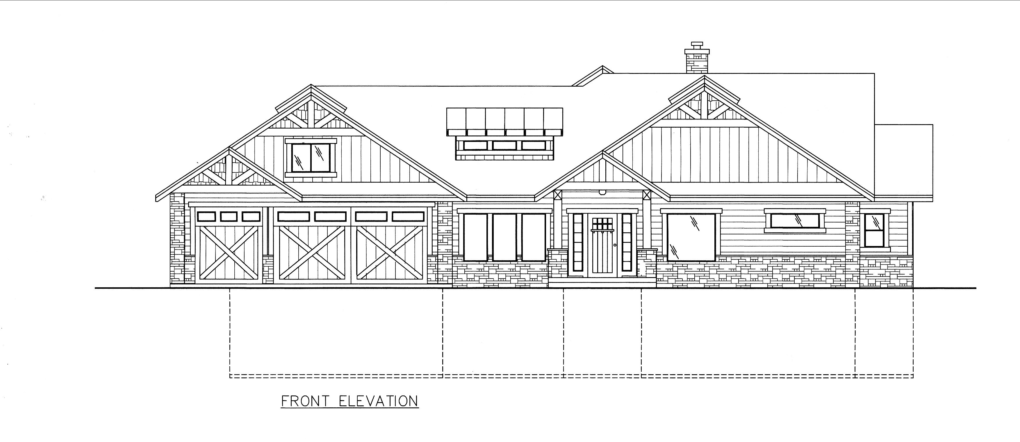Home Plan Front Elevation of this 3-Bedroom,4076 Sq Ft Plan -132-1528
