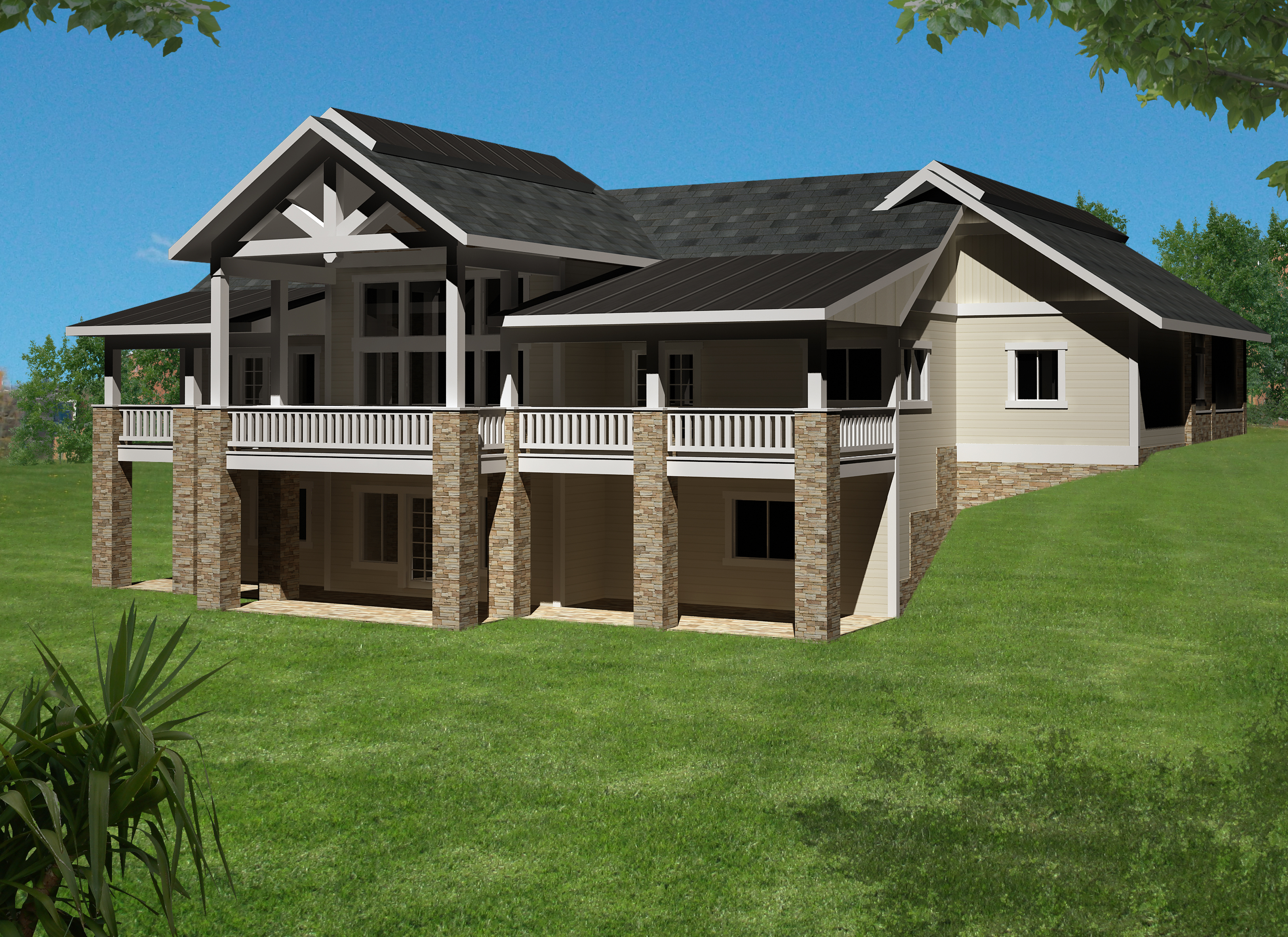 Front Elevation of this Traditional House (#132-1528) at The Plan Collection.