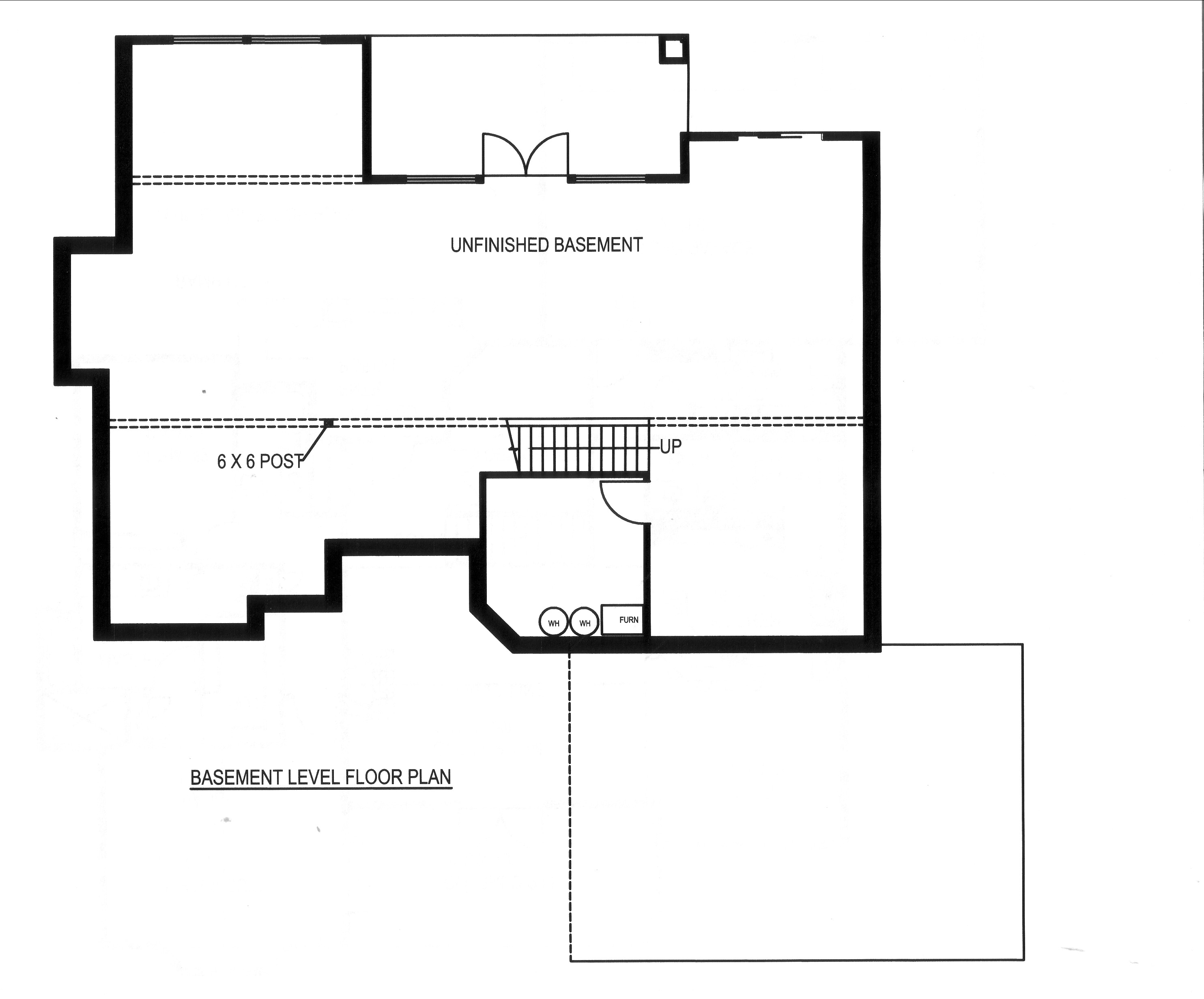 Floor Plan Basement of Traditional Plan #132-1529