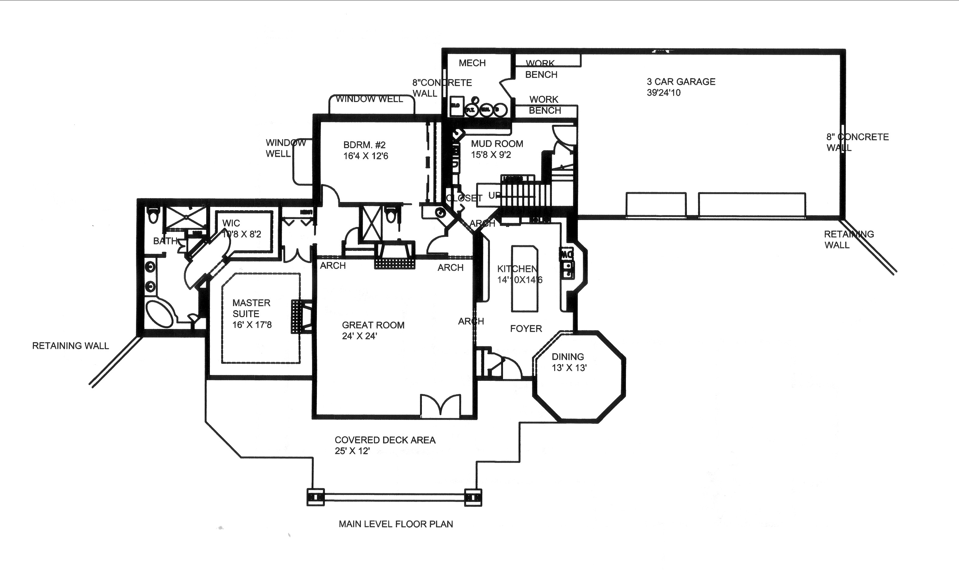 Floor Plan First Story of Traditional Plan #132-1535