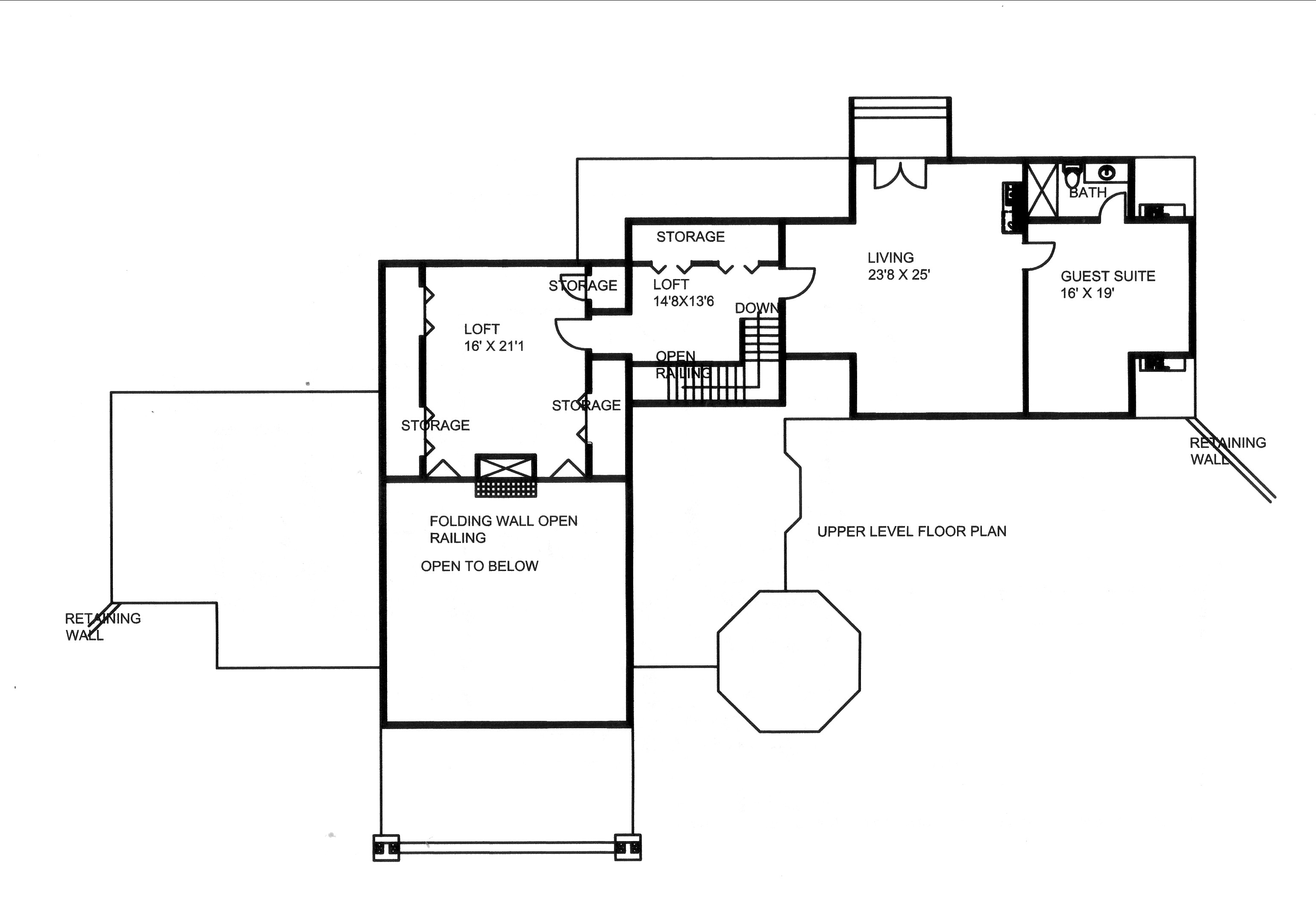 Floor Plan Second Story of Traditional Plan #132-1535