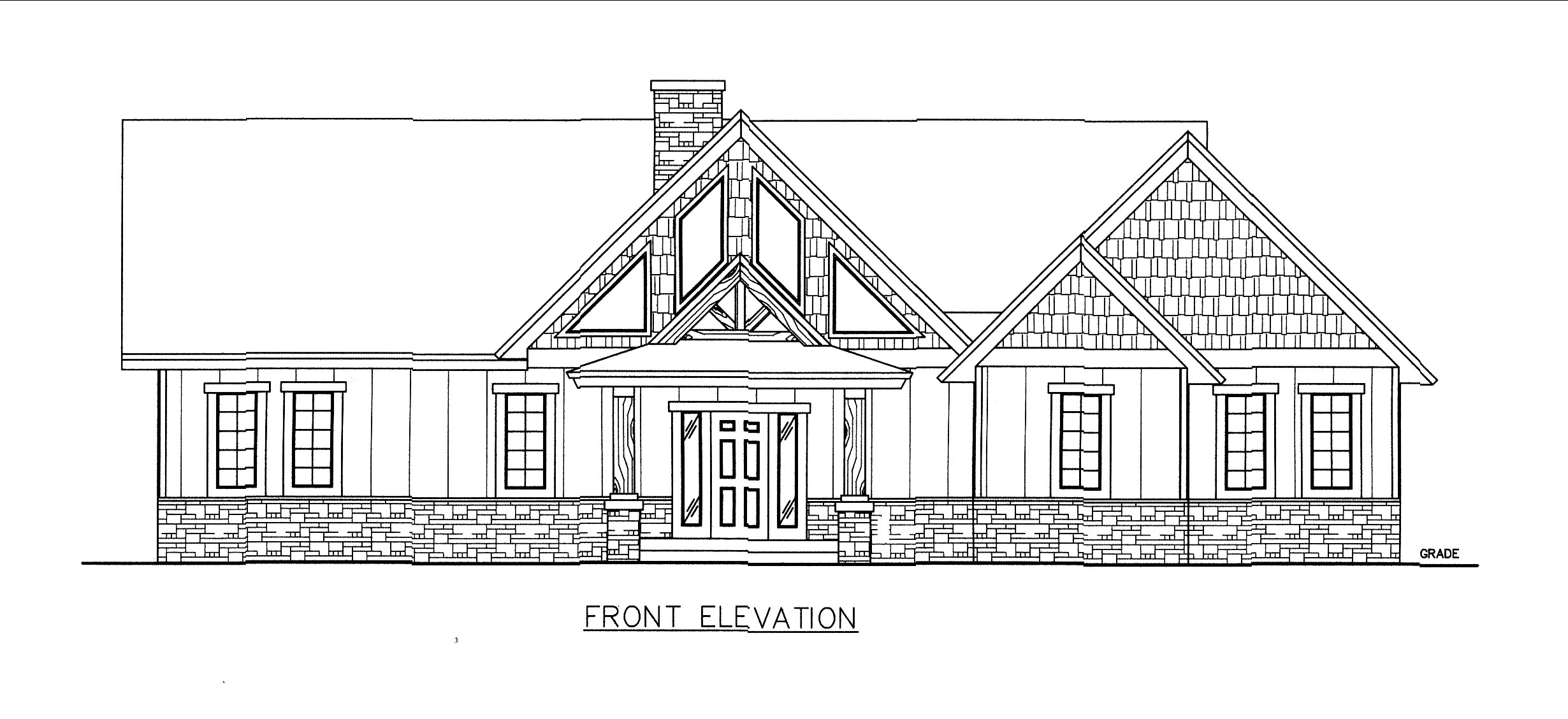 Home Plan Front Elevation of this 4-Bedroom,4242 Sq Ft Plan -132-1542