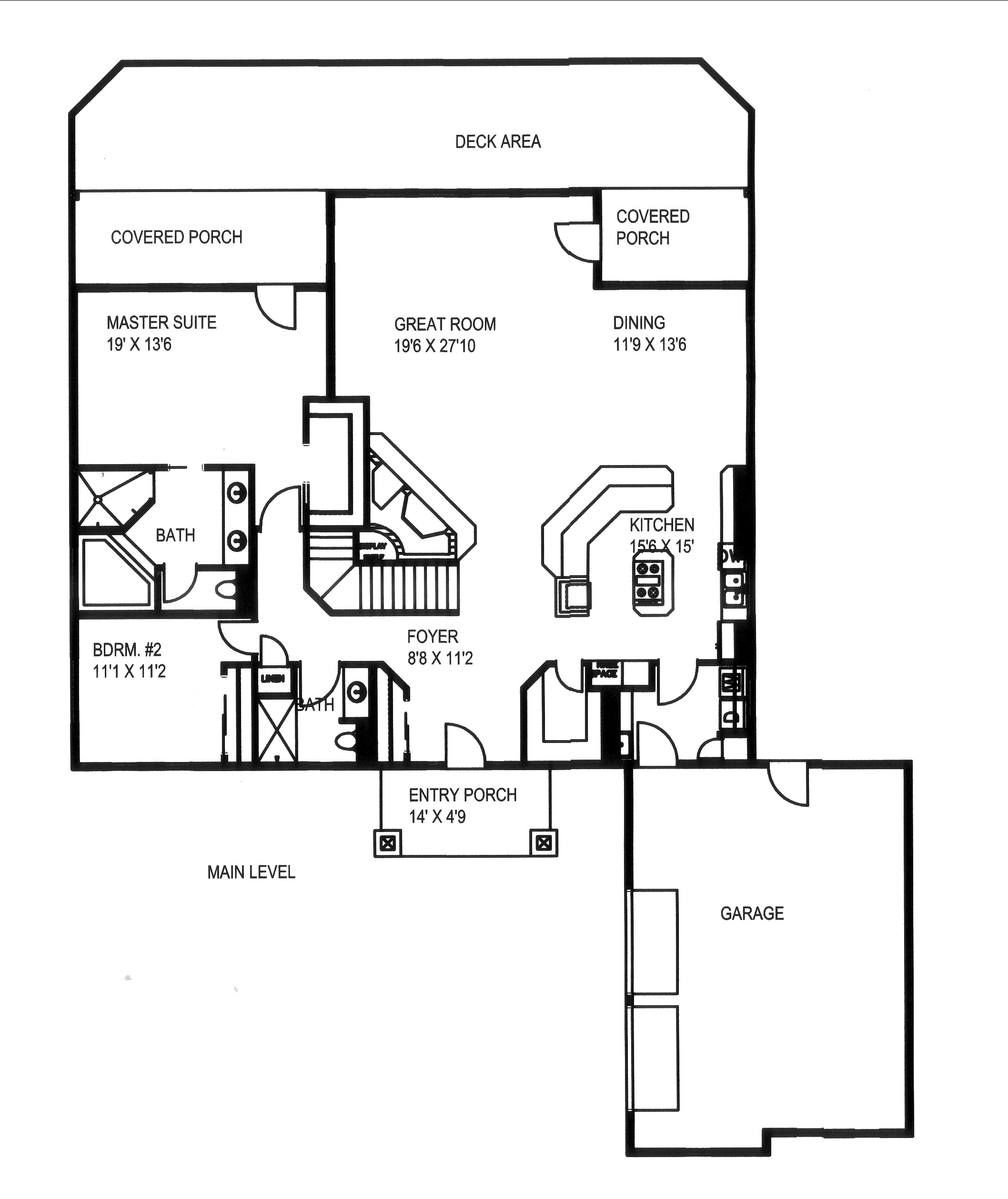 Floor Plan First Story of Transitional Plan #132-1542