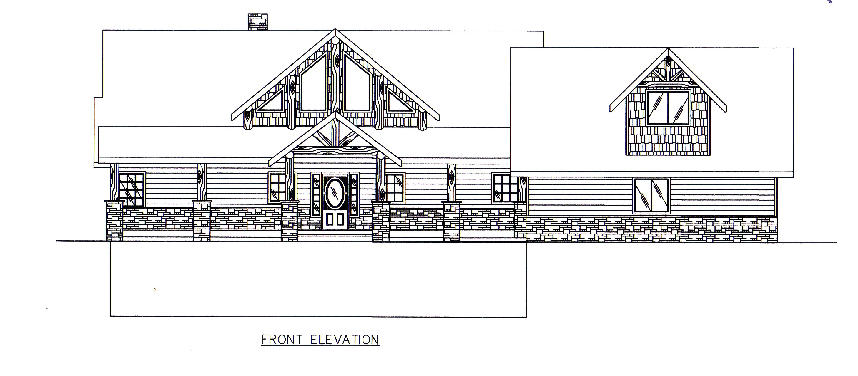 Home Plan Front Elevation of this 3-Bedroom,2522 Sq Ft Plan -132-1545