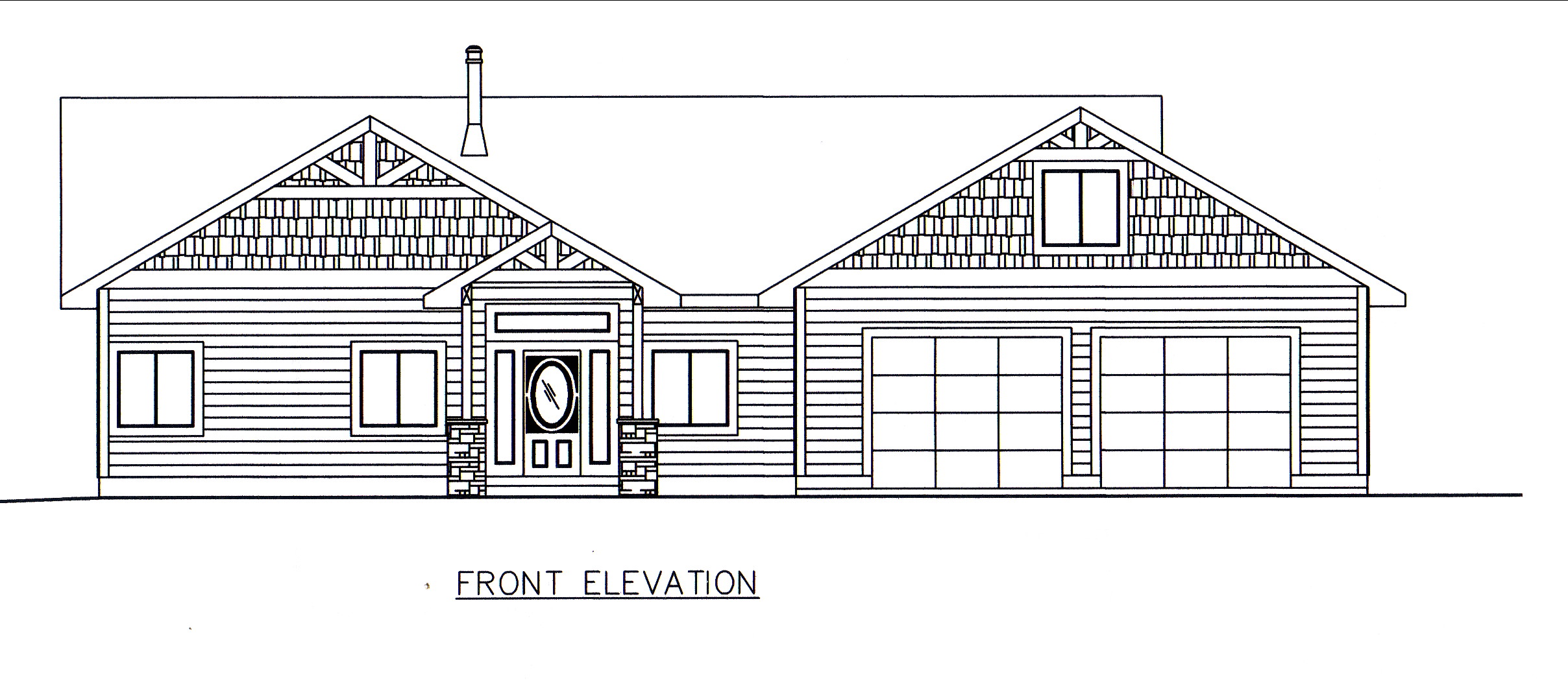 Home Plan Front Elevation of this 4-Bedroom,3996 Sq Ft Plan -132-1546