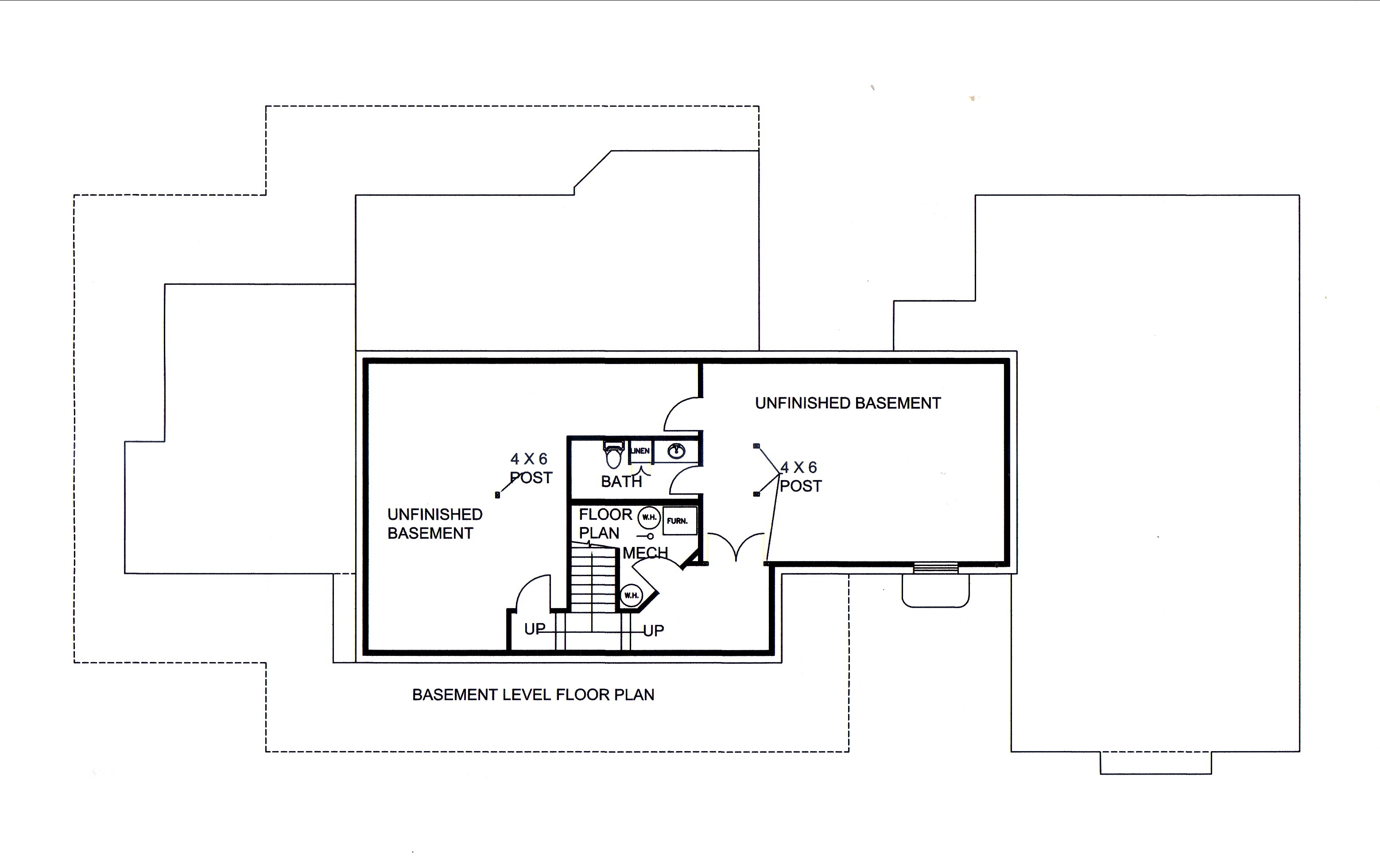 Floor Plan Basement of Transitional Plan #132-1547