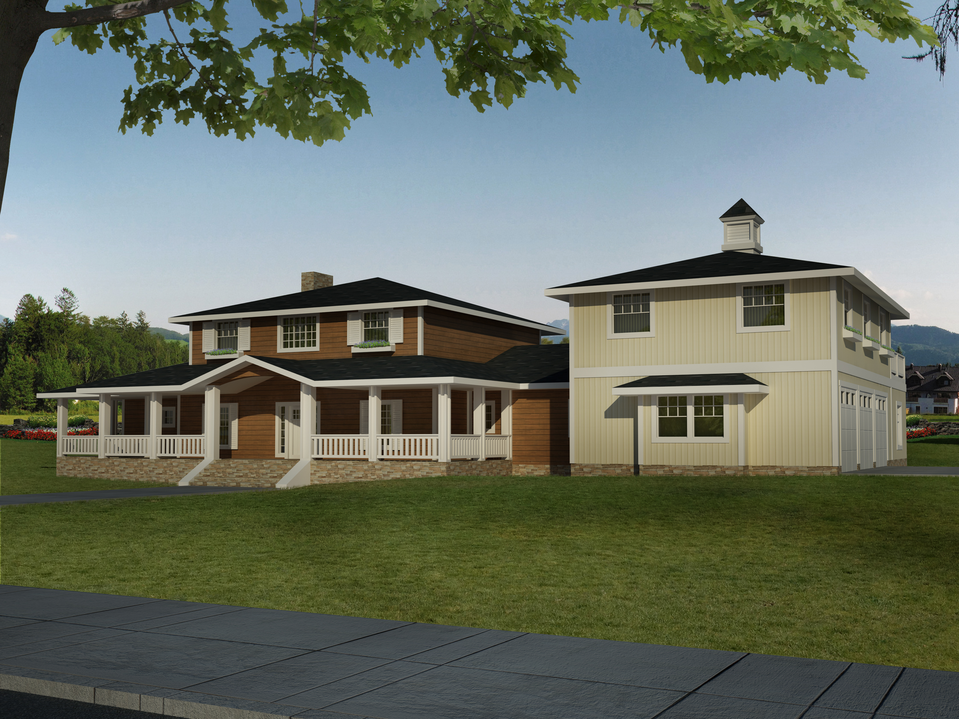 Front View of this 4-Bedroom, 3748 Sq Ft Plan - 132-1548