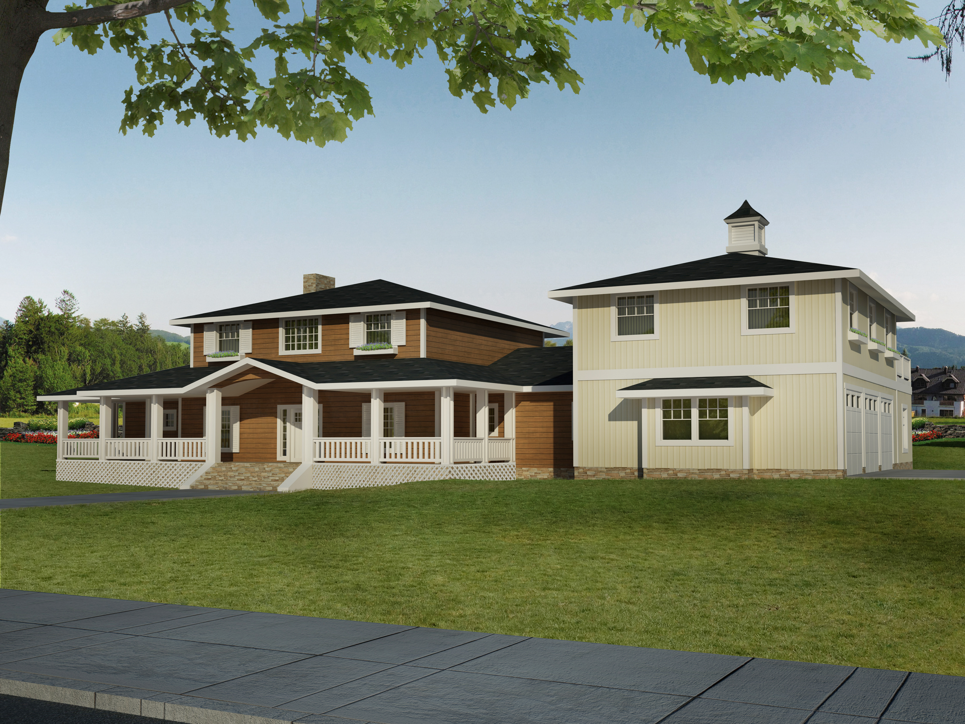 Front Elevation of this Traditional House (#132-1548) at The Plan Collection.