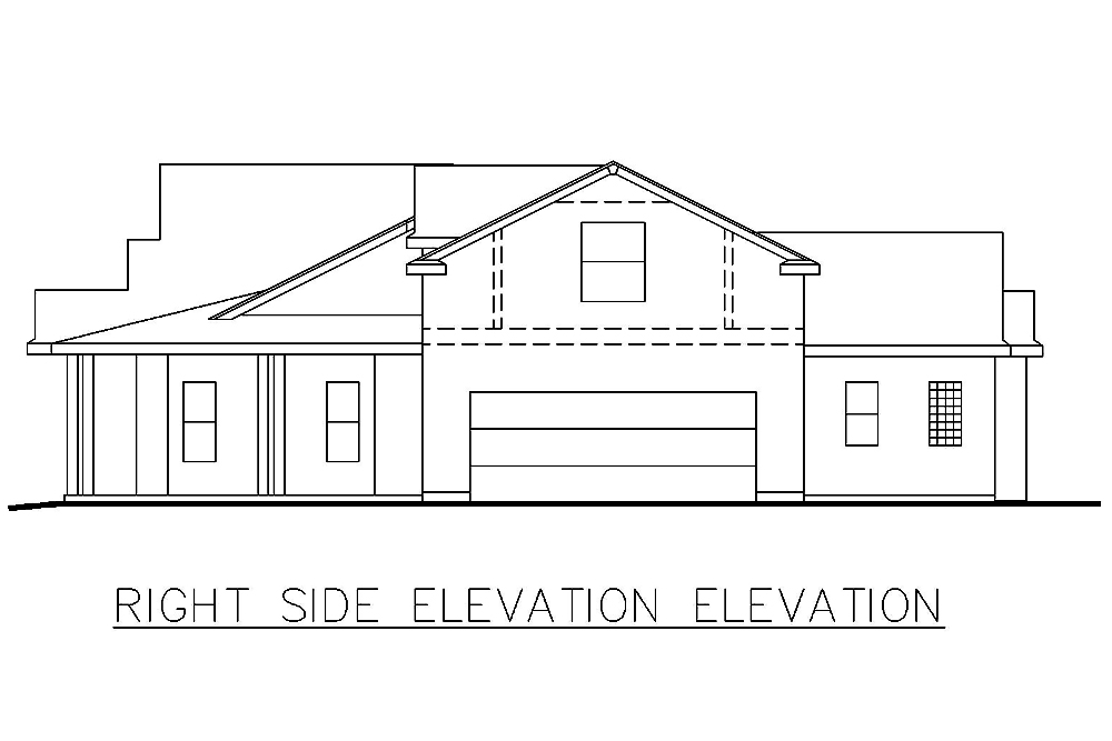 Home Plan Right Elevation of this 3-Bedroom,2285 Sq Ft Plan -132-1555