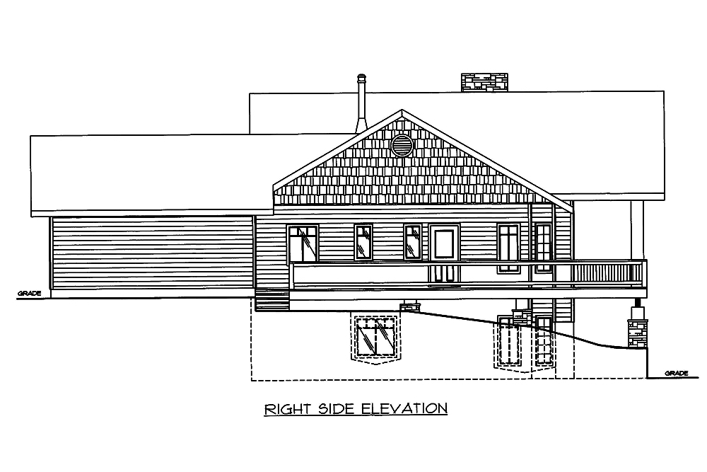 Home Plan Right Elevation of this 2-Bedroom,3304 Sq Ft Plan -132-1560