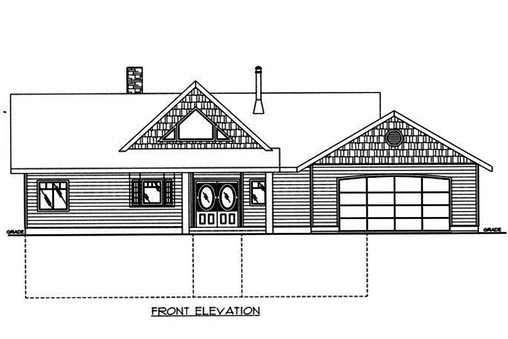 Home Plan Front Elevation of this 2-Bedroom,3304 Sq Ft Plan -132-1560