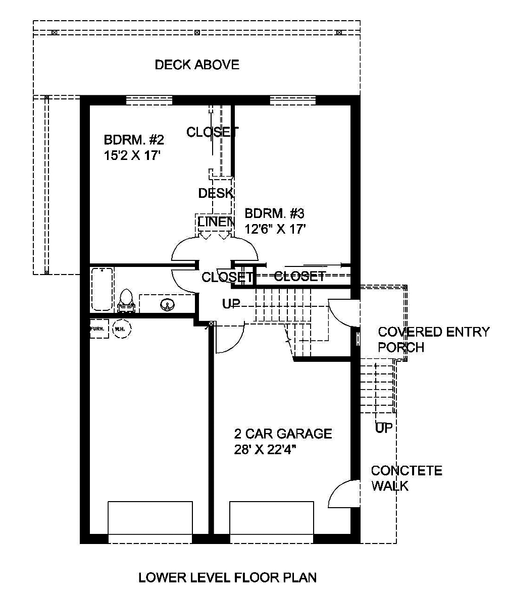 Floor Plan Basement of Cottage Plan #132-1564