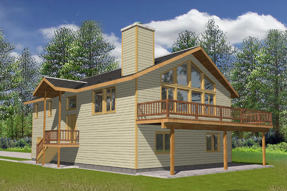 Front Elevation of this Cottage House (#132-1564) at The Plan Collection.