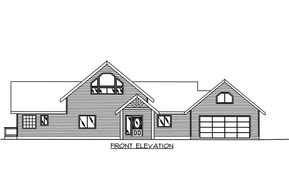 Home Plan Front Elevation of this 3-Bedroom,3820 Sq Ft Plan -132-1567