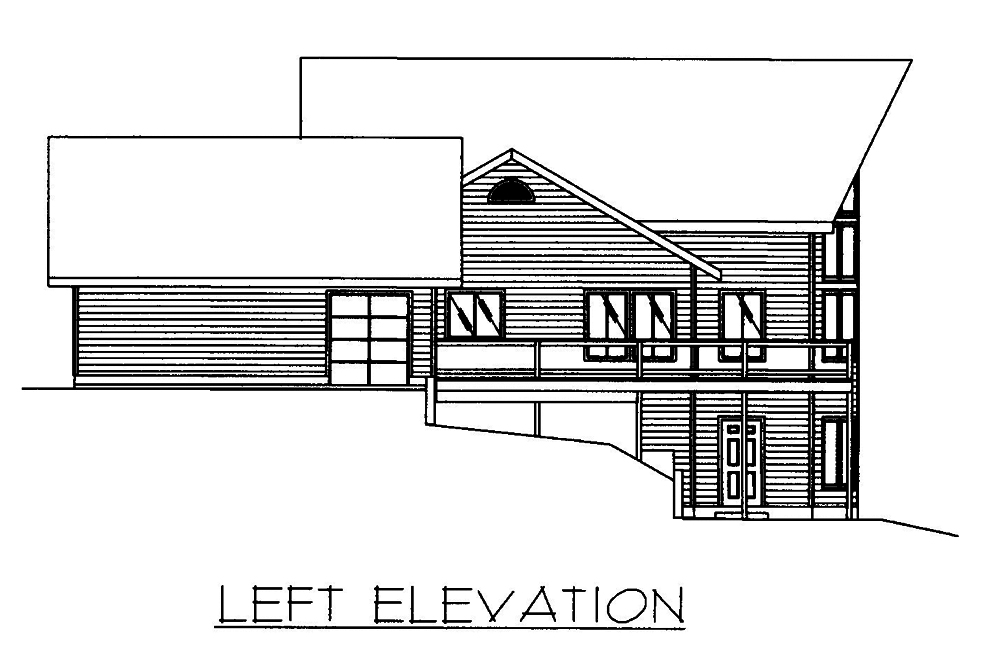 Home Plan Left Elevation of this 3-Bedroom,3820 Sq Ft Plan -132-1567