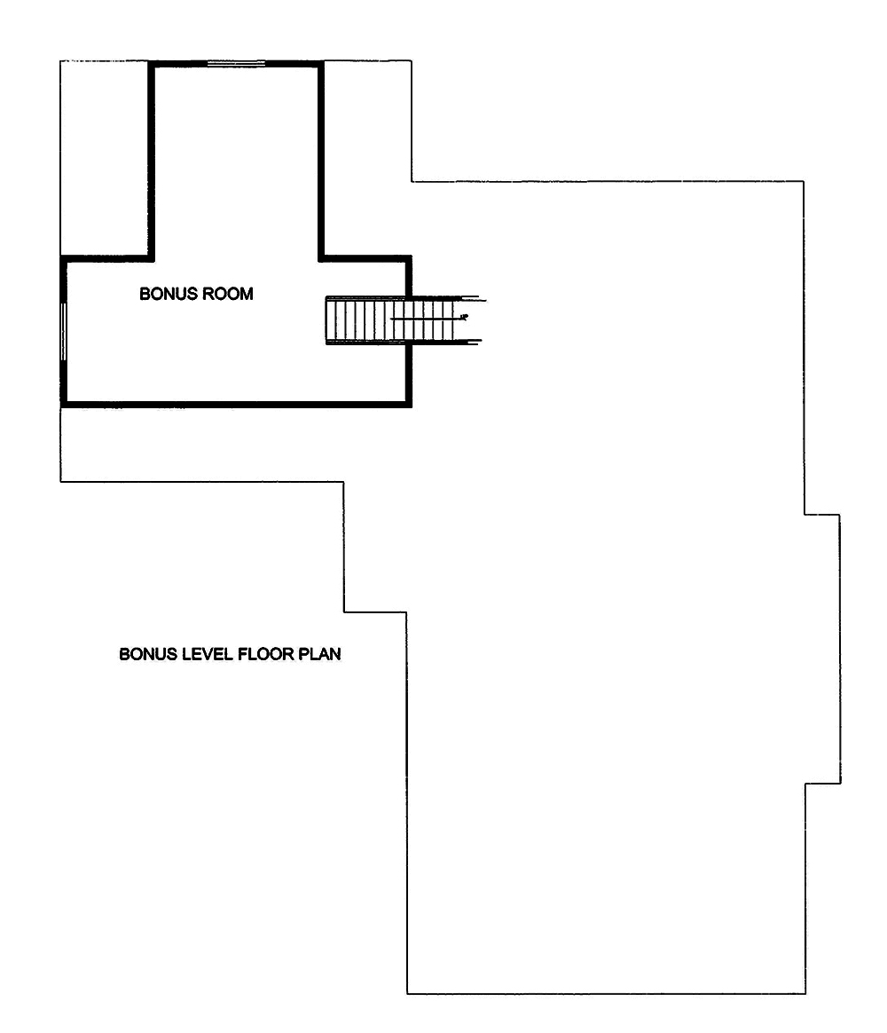 Floor Plan Second Story of Craftsman Plan #132-1568