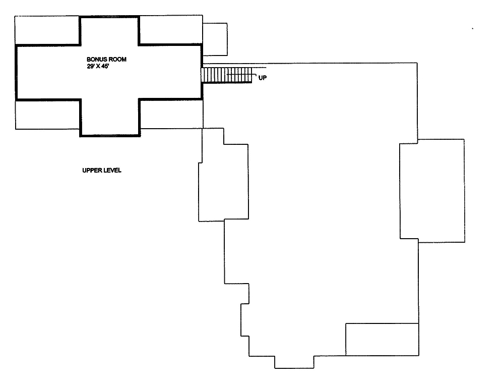Floor Plan Second Story of Craftsman Plan #132-1569