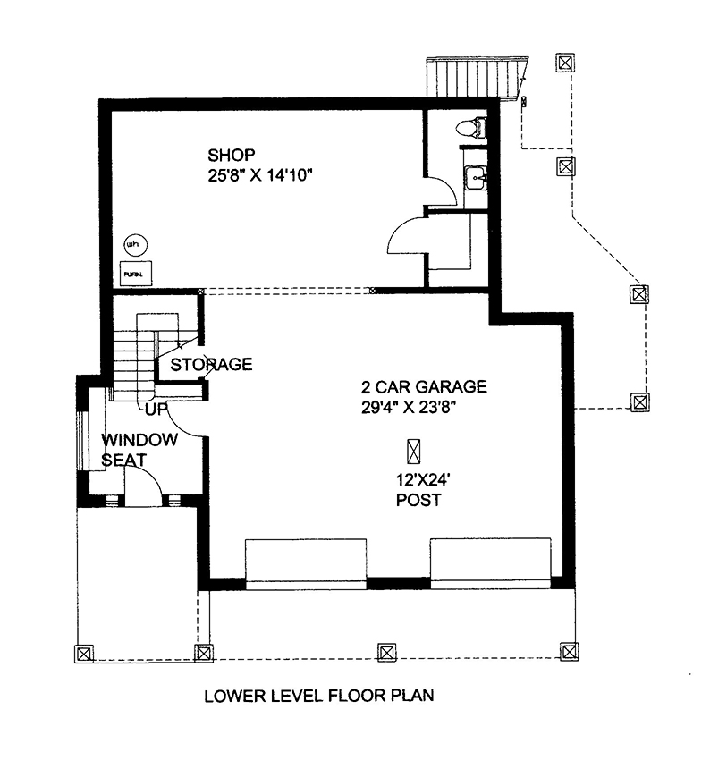 Floor Plan Basement of Contemporary Plan #132-1571