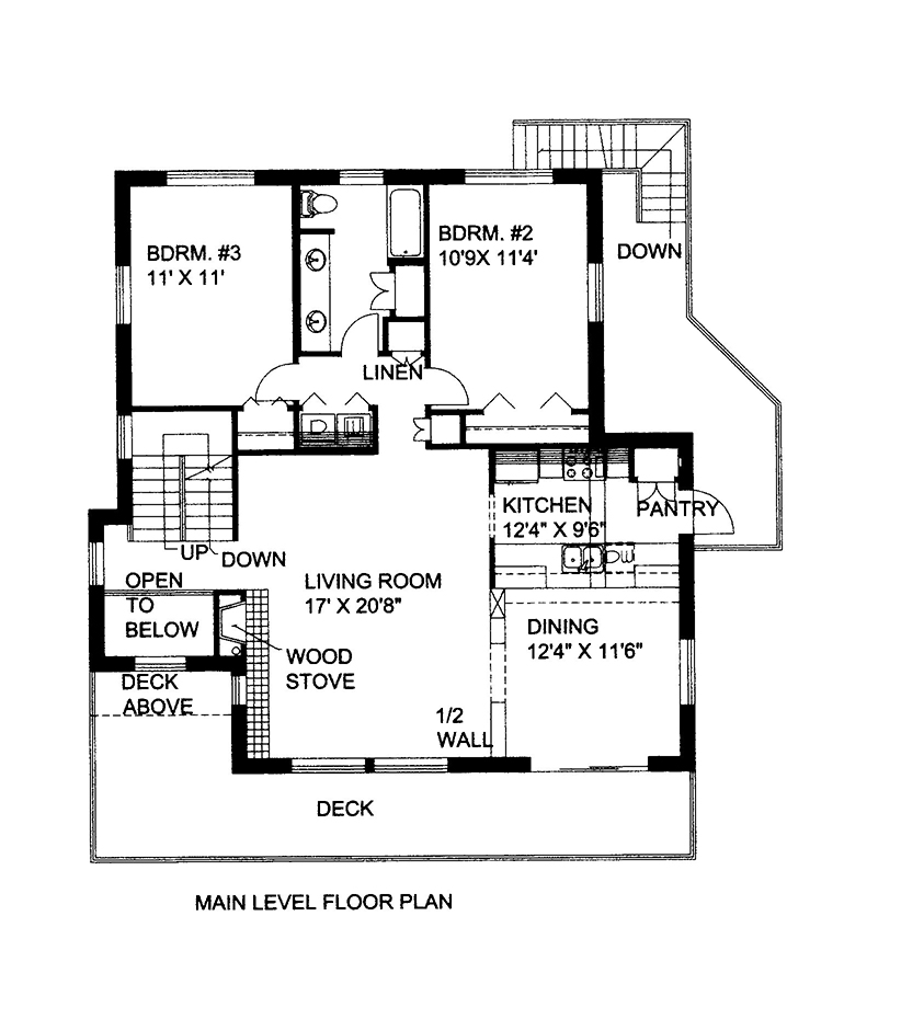 Floor Plan First Story of Contemporary Plan #132-1571