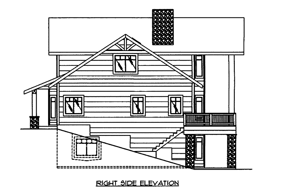 Home Plan Right Elevation of this 3-Bedroom,3695 Sq Ft Plan -132-1576
