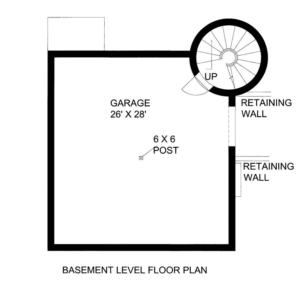 Floor Plan Basement of Cottage Plan #132-1577