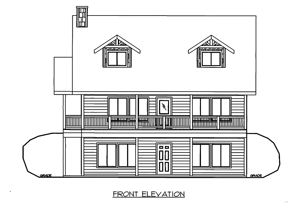 Home Plan Front Elevation of this 3-Bedroom,3096 Sq Ft Plan -132-1580