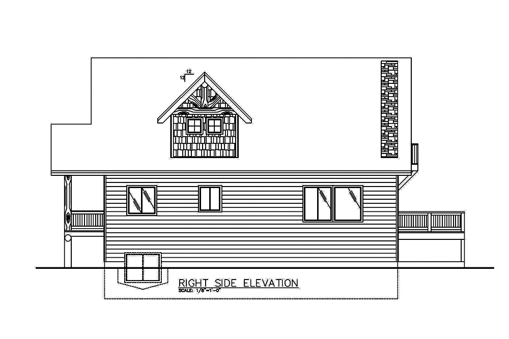 Home Plan Right Elevation of this 2-Bedroom,2466 Sq Ft Plan -132-1585