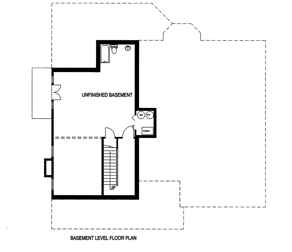 Floor Plan Basement of Southern Plan #132-1593