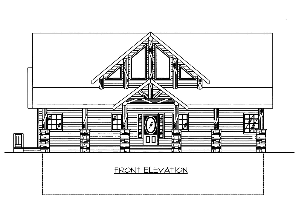 Home Plan Front Elevation of this 3-Bedroom,2281 Sq Ft Plan -132-1594