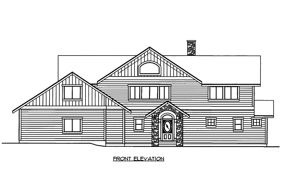 Home Plan Front Elevation of this 3-Bedroom,3522 Sq Ft Plan -132-1595
