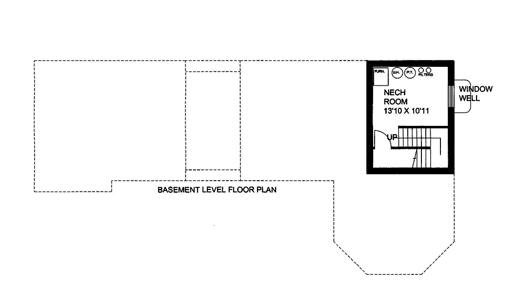 Floor Plan Basement of Contemporary Plan #132-1596