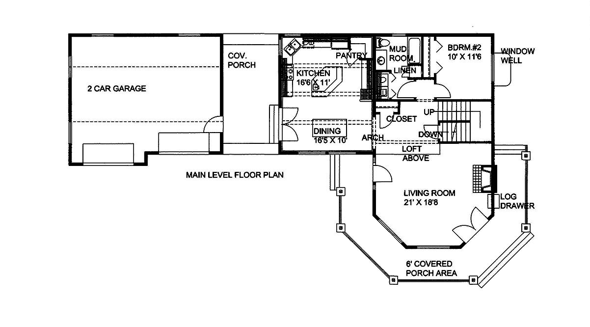 Floor Plan First Story of Contemporary Plan #132-1596