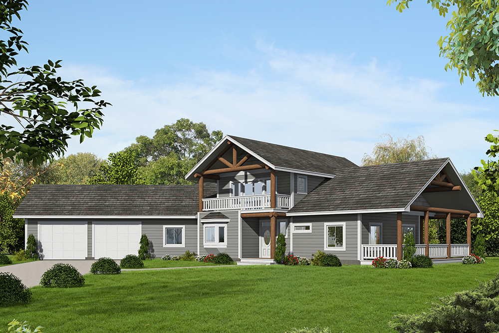 Front Elevation of this Craftsman House (#132-1598) at The Plan Collection.