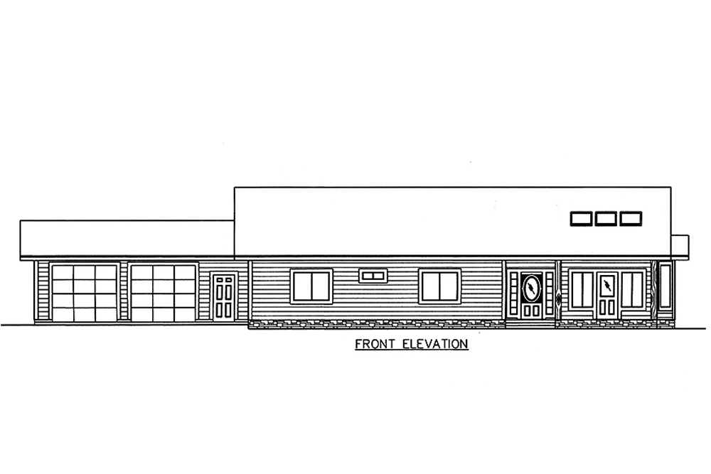 Home Plan Front Elevation of this 3-Bedroom,2568 Sq Ft Plan -132-1600