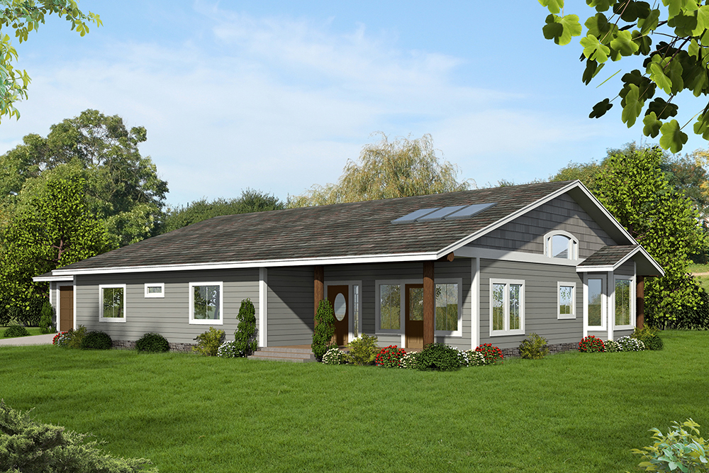 Front Elevation of this Craftsman House (#132-1600) at The Plan Collection.