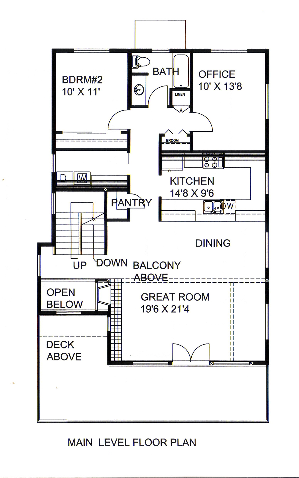Floor Plan First Story of Modern Plan #132-1602