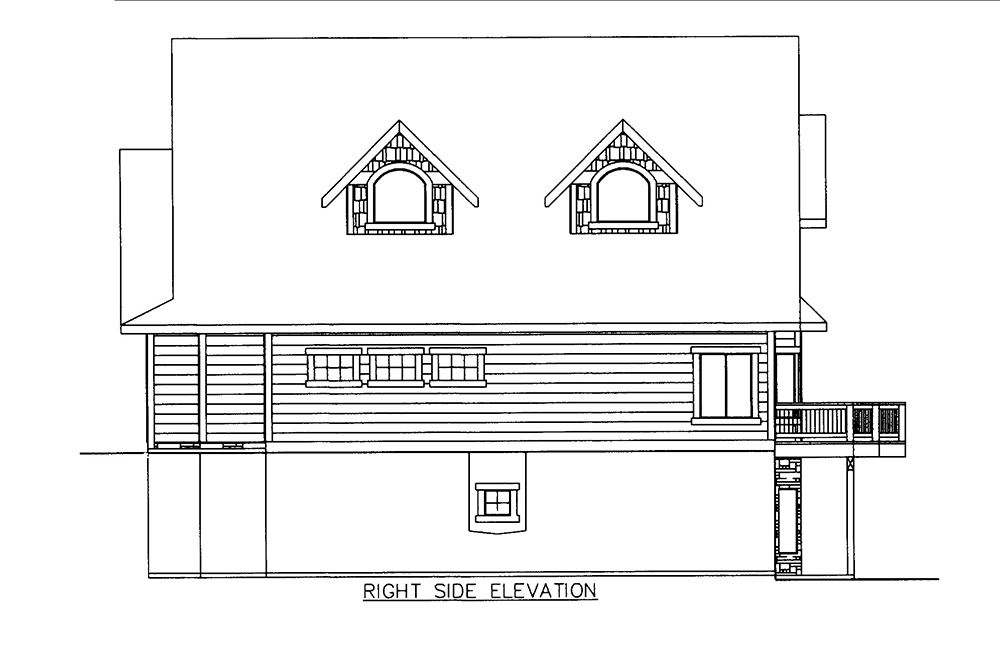 Home Plan Right Elevation of this 3-Bedroom,3618 Sq Ft Plan -132-1605