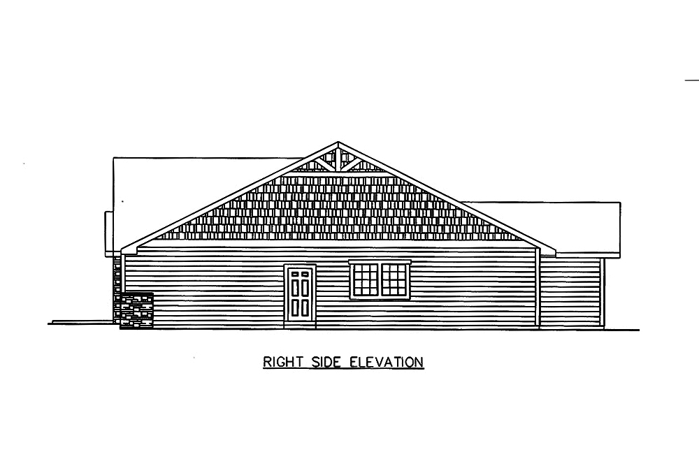 Home Plan Right Elevation of this 2-Bedroom,2588 Sq Ft Plan -132-1608