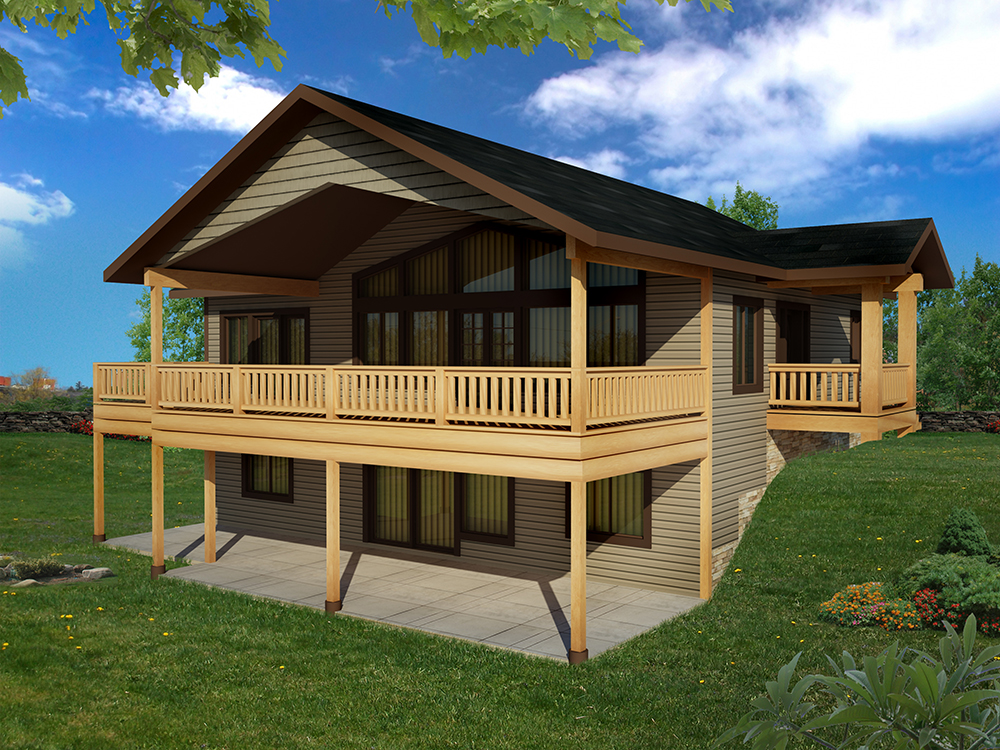 Front Elevation of this Cottage House (#132-1609) at The Plan Collection.