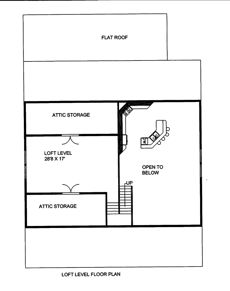 Floor Plan Second Story of Southwest Plan #132-1611