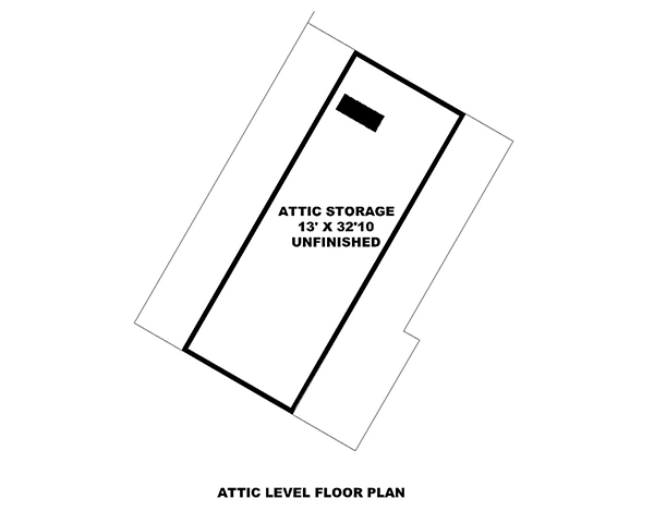 Floor Plan Second Story of Craftsman Plan #132-1613