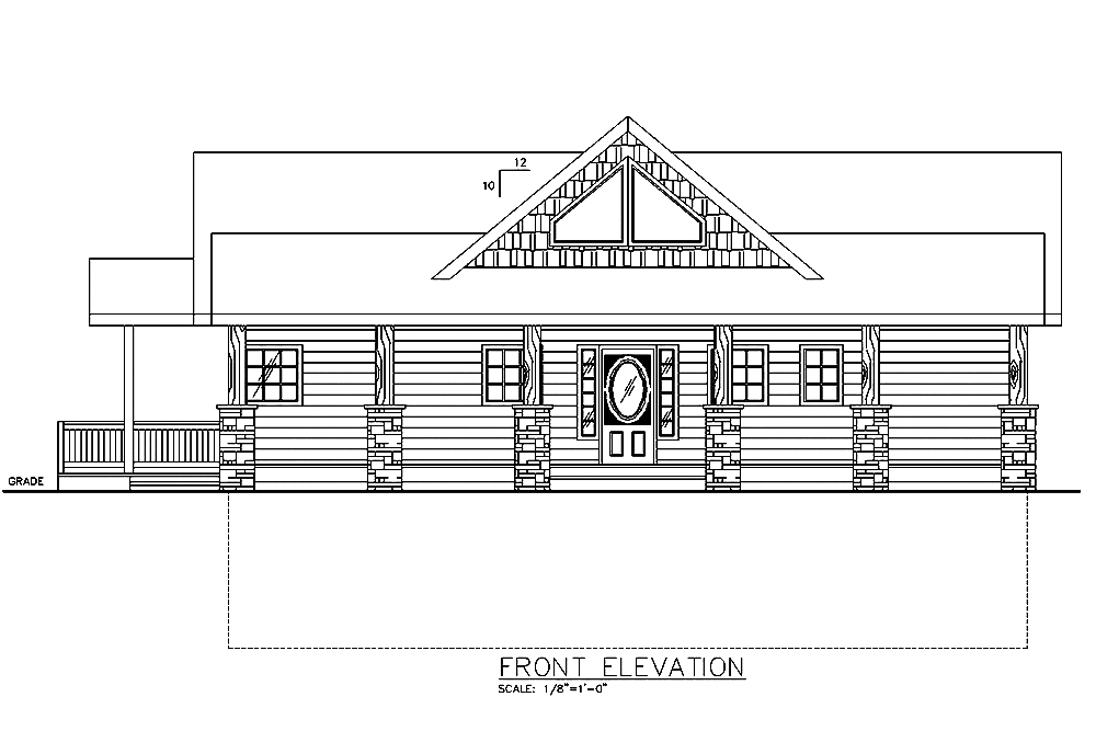 Home Plan Front Elevation of this 4-Bedroom,2972 Sq Ft Plan -132-1617