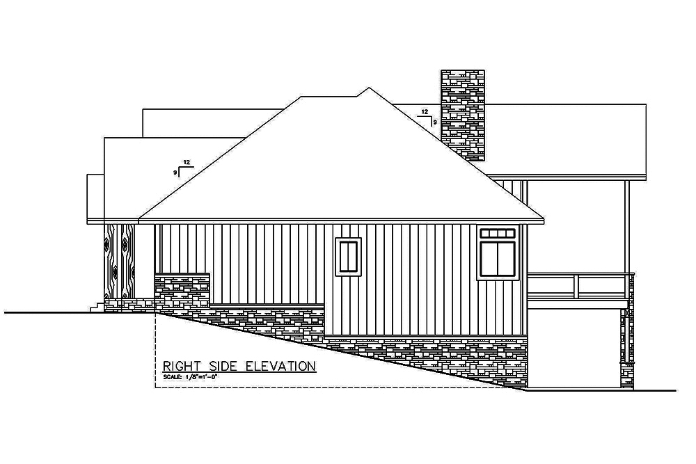 Home Plan Right Elevation of this 5-Bedroom,5545 Sq Ft Plan -132-1620
