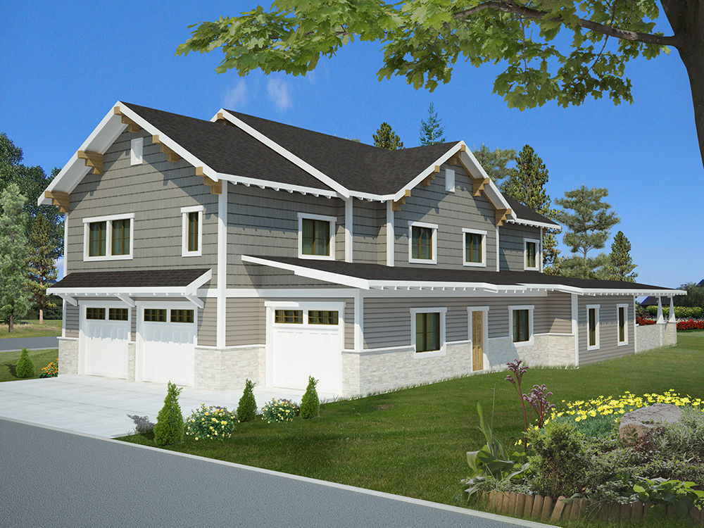 Right Side View of this 6-Bedroom, 5828 Sq Ft Plan - 132-1621
