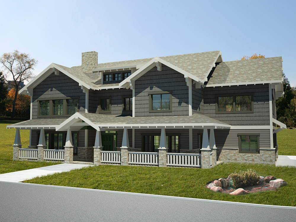 Front View of this 6-Bedroom, 5828 Sq Ft Plan - 132-1621